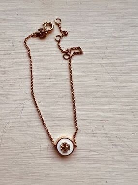 Tory Burch Kira Bracelet Gold Adjustable White Enamel